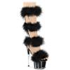 Pleaser - ADORE728F Sandale à bride à la cheville, Pole dance chaussures - Transparent/Noir Product image